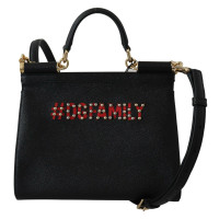 Dolce & Gabbana Sicily Bag Leer in Zwart