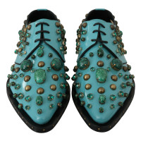 Dolce & Gabbana Slipper/Ballerinas aus Leder in Blau