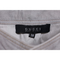 Gucci Paire de Pantalon en Cuir en Beige