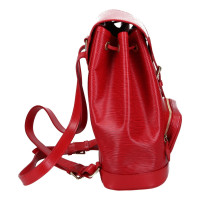 Louis Vuitton Montsouris Backpack MM25 in Pelle in Rosso