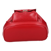 Louis Vuitton Montsouris Backpack MM25 Leather in Red