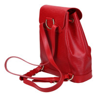 Louis Vuitton Montsouris Backpack MM25 in Pelle in Rosso