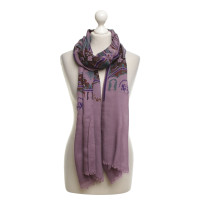 Etro Scarf in lilac with motif print