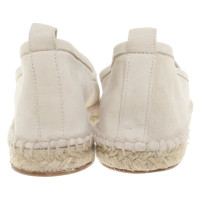 Loro Piana Slipper/Ballerinas aus Wildleder in Creme