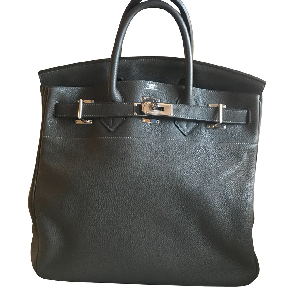 Hermès Birkin Bag 40 Leer in Grijs