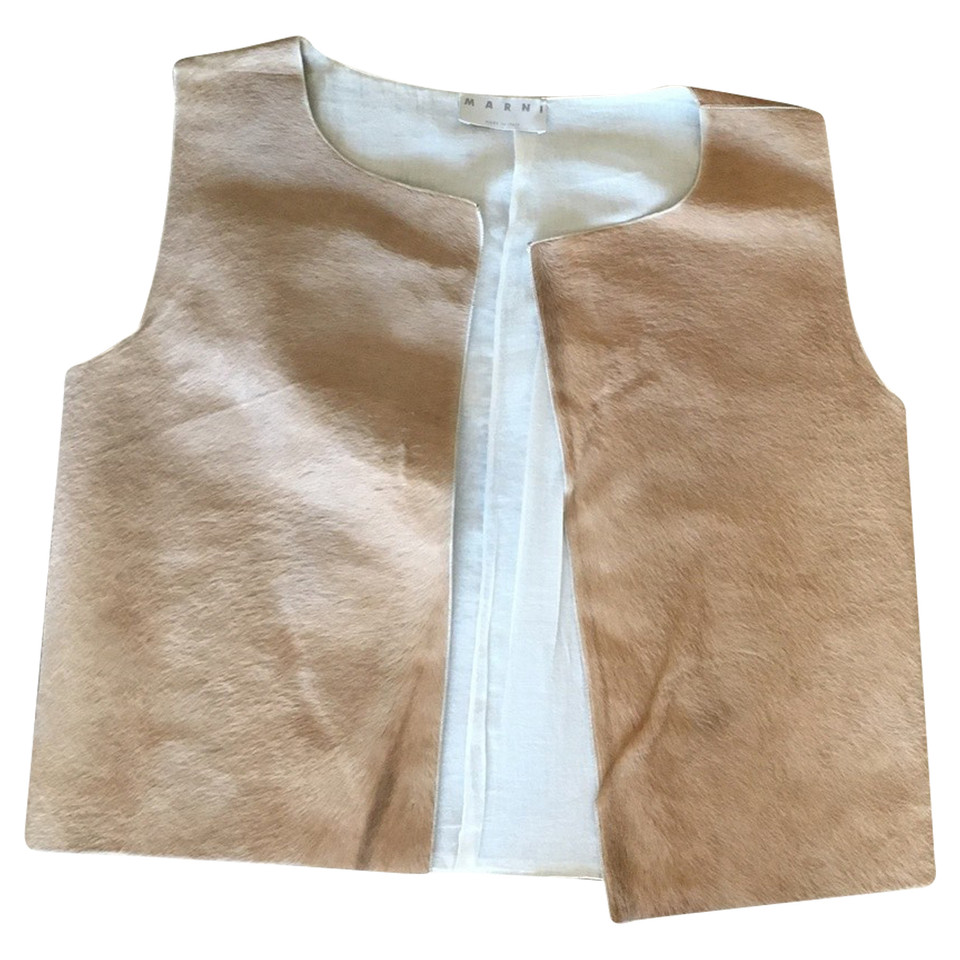Marni Vest in suede leather