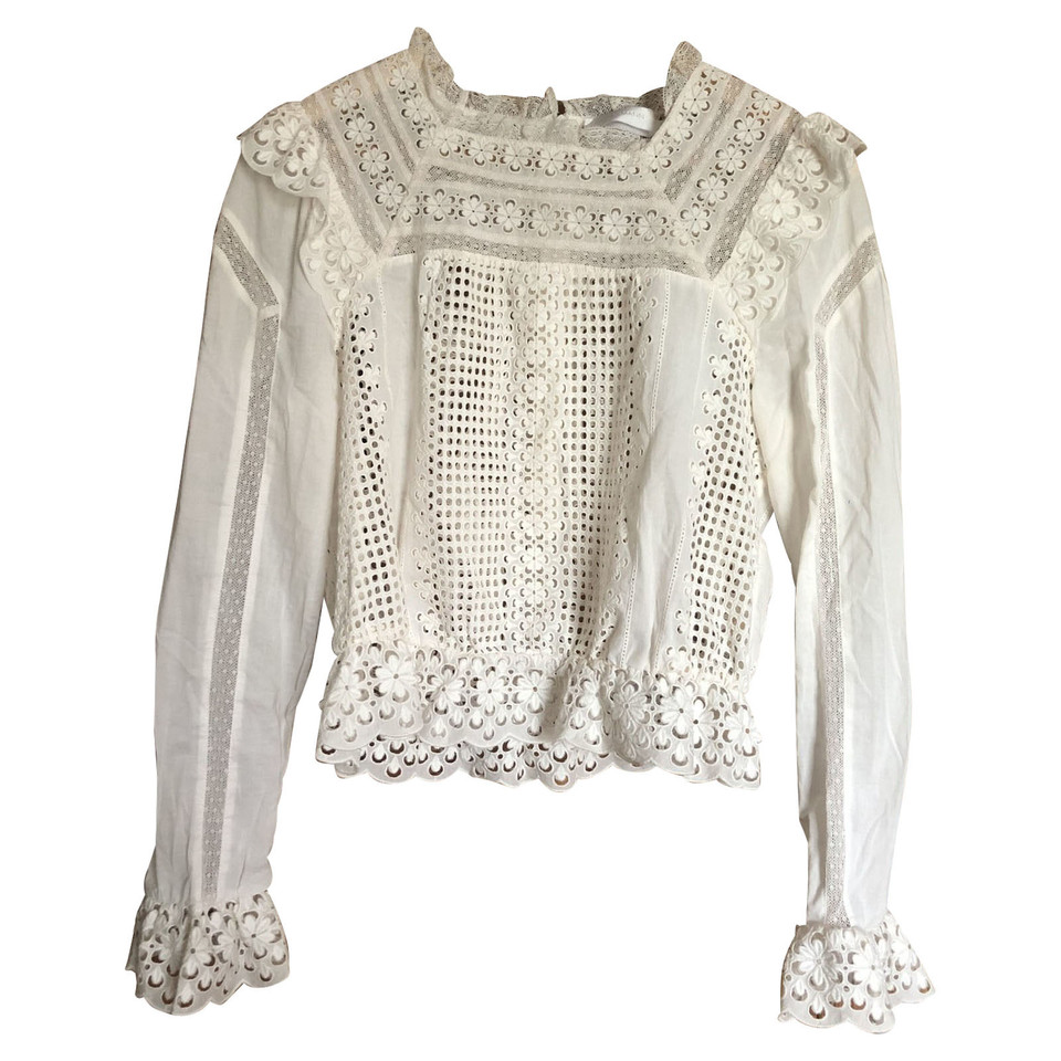 Zimmermann Top Cotton in White