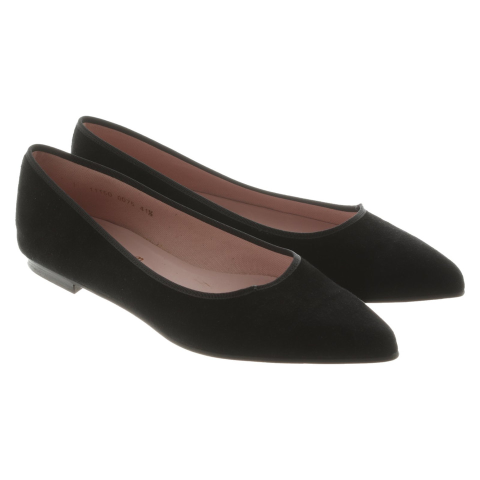 Pretty Ballerinas Slipper/Ballerinas aus Wildleder in Schwarz