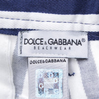 Dolce & Gabbana Hose in Blau/Weiß