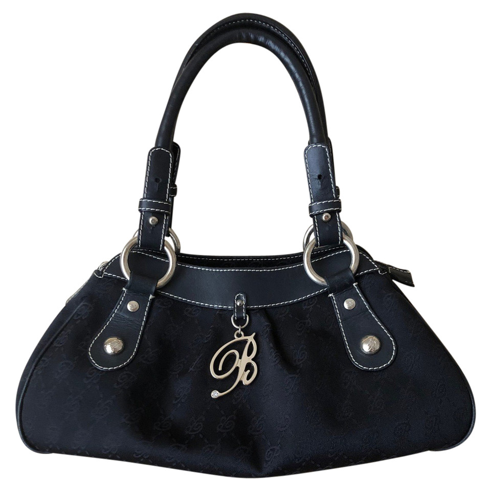 Blumarine Handtasche aus Baumwolle in Schwarz