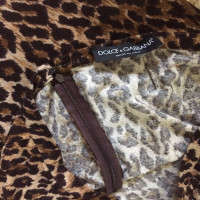 Dolce & Gabbana gonna midi con stampa leopardo