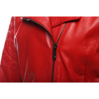 Blumarine Giacca/Cappotto in Pelle in Rosso