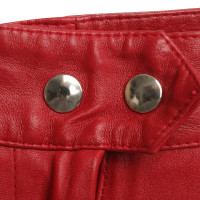 Isabel Marant Leather pants in red