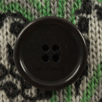 Etro Printed sweater coat wool