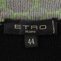 Etro Printed sweater coat wool
