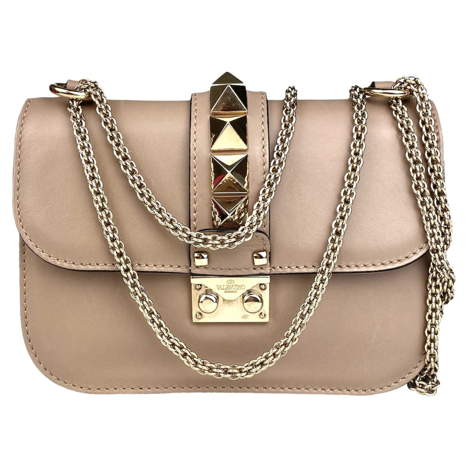 Valentino Garavani Glam Rock en Cuir en Beige