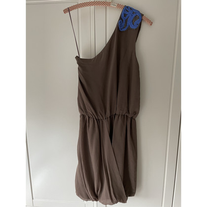 Tibi Dress Silk in Brown