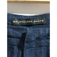 Balenciaga Broeken Linnen in Blauw