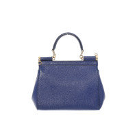 Dolce & Gabbana Sicily Bag aus Leder in Blau