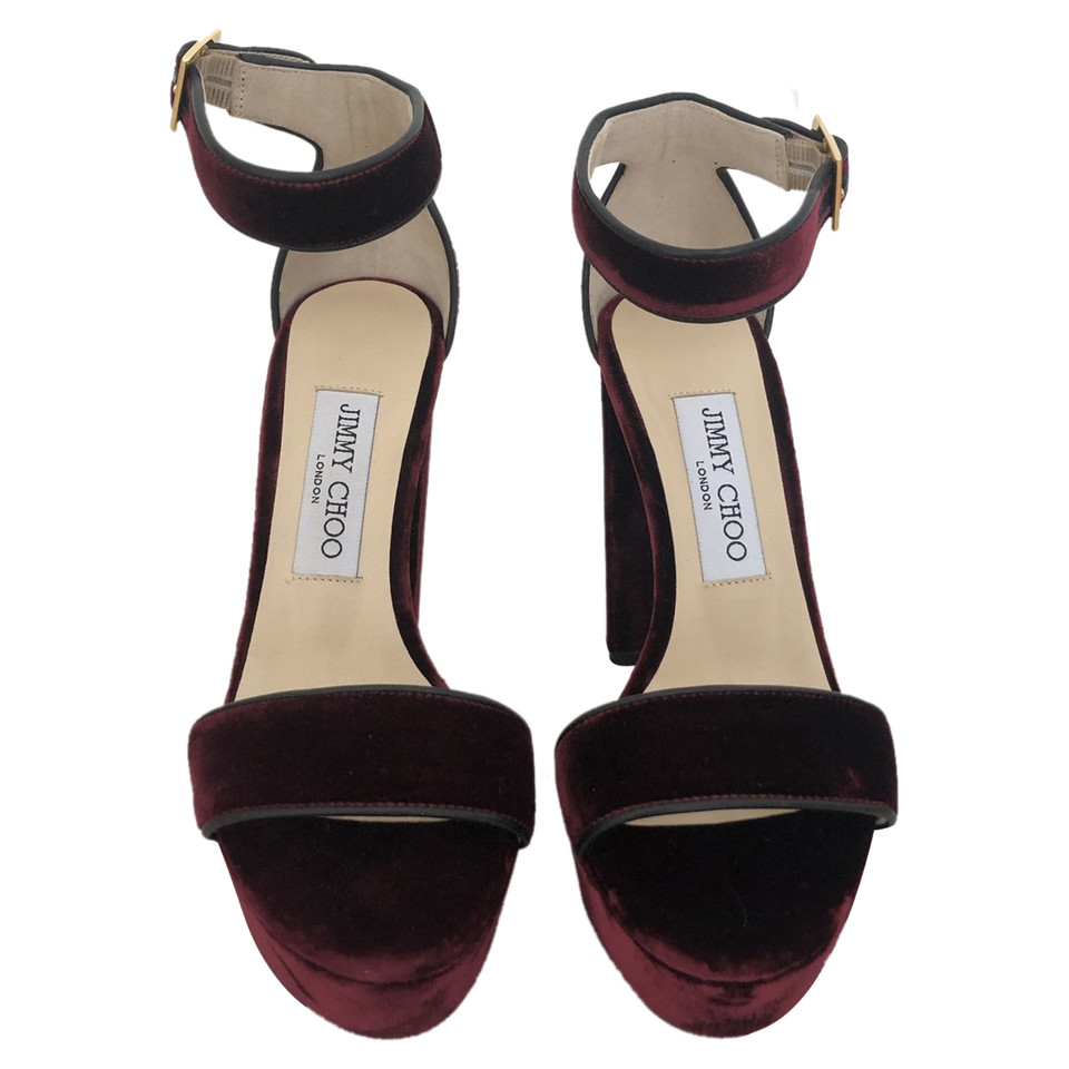 Jimmy Choo Sandalen in Bordeaux