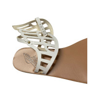 Ancient Greek Sandals Sandales en Cuir en Blanc