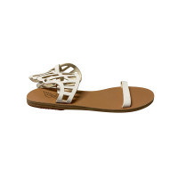 Ancient Greek Sandals Sandales en Cuir en Blanc