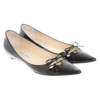 Jimmy Choo Mocassini/Ballerine in Pelle verniciata in Nero