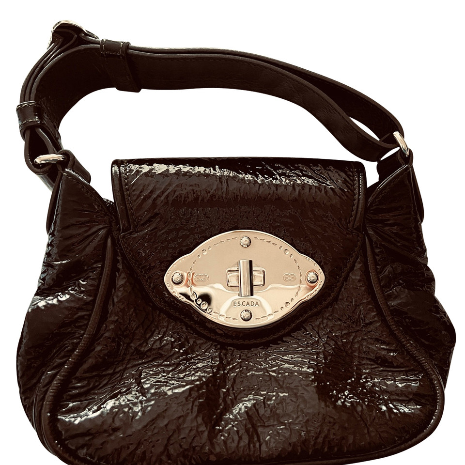 Escada Handbag Patent leather in Brown