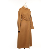 Max Mara Studio Jacke/Mantel aus Wolle in Ocker