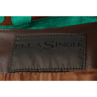 Ella Singh Jacke/Mantel aus Leder in Braun