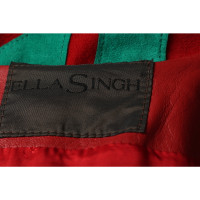 Ella Singh Jas/Mantel Leer in Rood
