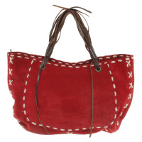 Dolce & Gabbana Suede handbag in red