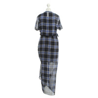 Maje Long dress with check pattern