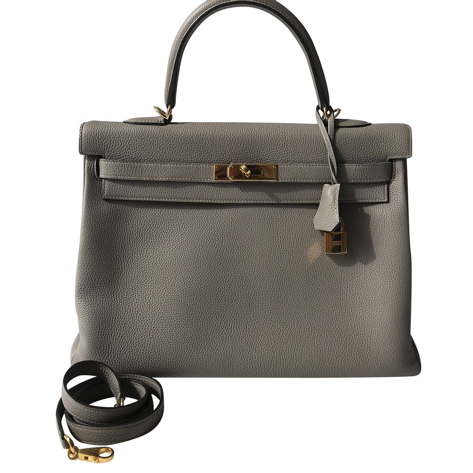 Hermès Kelly Bag 35 en Cuir en Gris