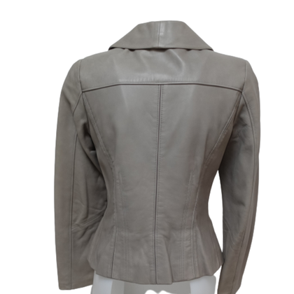 Pinko Jacke/Mantel aus Leder in Grau