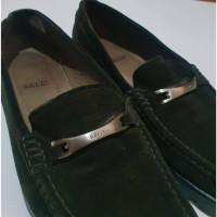 Bally Mocassini/Ballerine in Pelle scamosciata in Verde