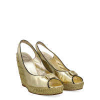 Roger Vivier Wedges Leather in Gold