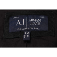 Armani Jeans Jas/Mantel Leer in Zwart