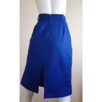 Gianni Versace Skirt Cotton in Blue