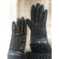 Francesco Scognamiglio Handschuhe aus Leder in Schwarz