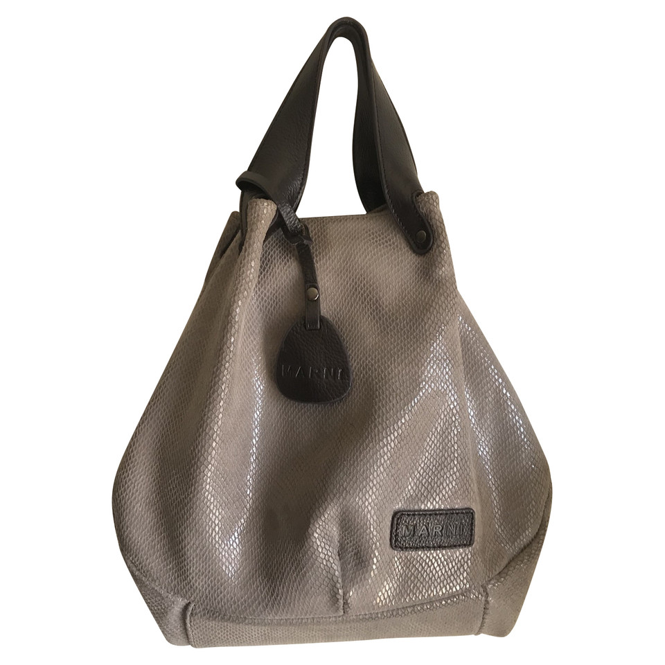 Marni Handbag Leather in Taupe