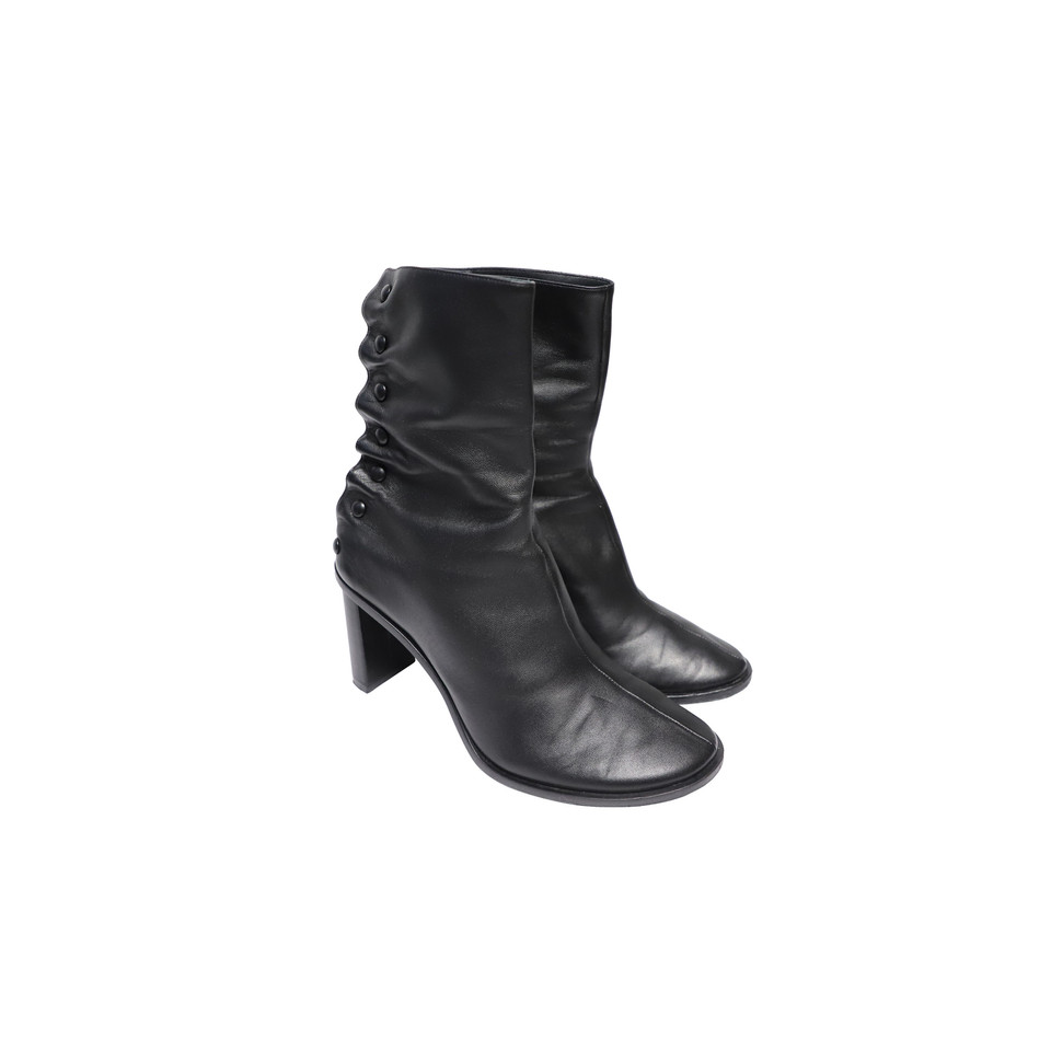 The Row Boots Leather in Black