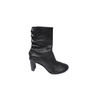 The Row Boots Leather in Black