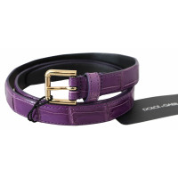 Dolce & Gabbana Gürtel aus Leder in Violett