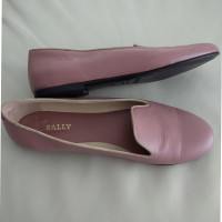 Bally Slipper/Ballerinas aus Leder in Rosa / Pink