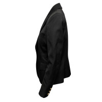 Balmain Jacke/Mantel aus Baumwolle in Schwarz