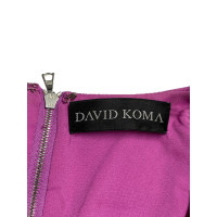 David Koma Kleid aus Wolle in Violett