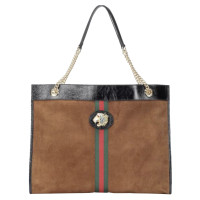 Gucci Maxi Rajah Tote Leather in Brown