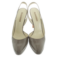 Jil Sander Pumps/Peeptoes Patent leather in Taupe