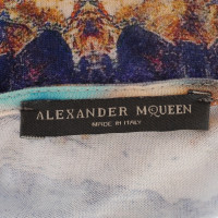 Alexander McQueen blau-gemustertes Kleid
